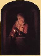 DOU, Gerrit Old Woman with a Candle  df oil